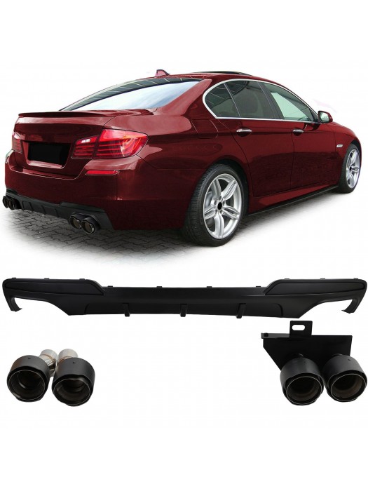 Zadní difuzor BMW 5 F10/F11 - černý matný (carbon koncovky)